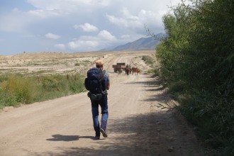Wandering around the south side of Issyk Kul Lake, Kyrgyzstan